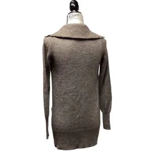 J crew wool blend open front long cardigan Taupe Brown. Size Small. thumbnail 5