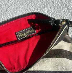Dooney & Bourke brown and white zebra print crossbody bag thumbnail 4