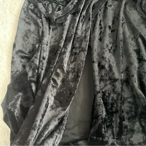 Free People Kat Black Velvet Mini Dress thumbnail 5