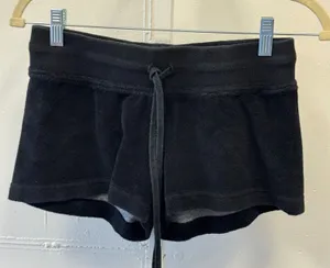 Y2K Hard Tail Forever Black French Terry Lounge Shorts Y-117B Small Made in USA thumbnail 1