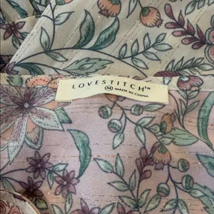 lovestitch Cream Floral Long Sleeve Maxi Dress size M thumbnail 6