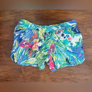 Lilly Pulitzer Katia Shorts Purrfect Pull On Shorts Rayon Bright Print Size XS thumbnail 2