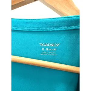 Toad & Co Womens Blue‎ Outdoor Athletic Zip Pocket Short Sleeve Dress Medium thumbnail 2