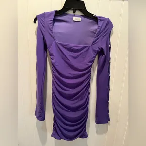 Oh Polly Purple Long sleeve Dress thumbnail 2