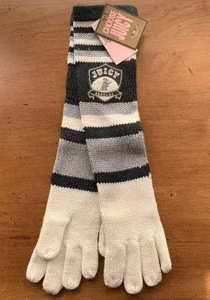 Rare Retro Juicy Couture Pam & Gela Girls Club Wool Winter Gloves New with Tags thumbnail 1