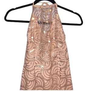 NWT About Us Peach Sequin Lined‎ Mini Dress thumbnail 6