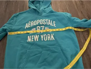 VTG Aeropostale Sweatsuit Set Womens Sz M Teal Spellout Y2K thumbnail 4