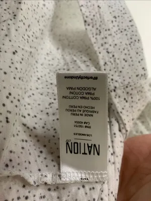 NATION LTD Pima cotton puff sleeve shirt women's size small thumbnail 4