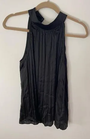 New with tags Sincerely Jules black dress tank with high neck size large thumbnail 1