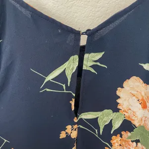 Lulus Feeling Freesia Navy Blue Floral Print Handkerchief Hem Maxi Dress thumbnail 8