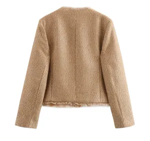 Tweed Small Blazer Good Beige Jacket Coat NWOT thumbnail 3