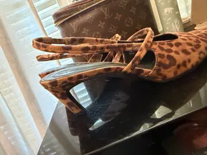 Open Edit Sophia Pointed Toe Slingback Pump in Tan Leopard thumbnail 3