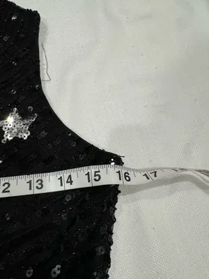 Black Celestial Sequin One Shoulder Mini Dress Size M thumbnail 5