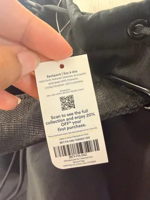 Beyond Yoga Black Drawstring Backpack Gym Bag thumbnail 2
