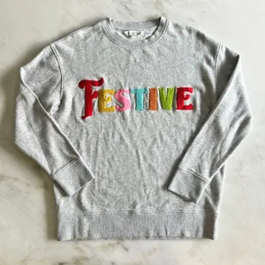 Shira Leah Chicago Festive Sweatshirt Multicolor Embroidered Letters -‎ Small thumbnail 1