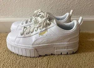 Puma Mayze Platform Sneakers in white thumbnail 1