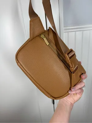 Freshly Picked Classic Fanny Pack bum bag Park Sling bag In Toffee brown diaper thumbnail 2