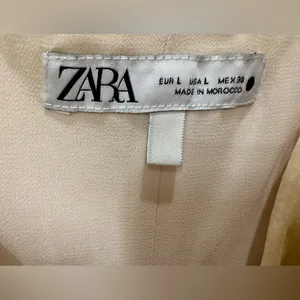 Zara ZW‎ Collection Drape Midi Yellow Dress Size L thumbnail 5