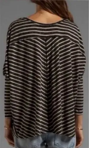 We The Free Striped Scoop Neck Long Dolman Sleeve Top M thumbnail 1
