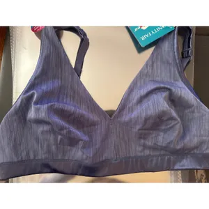 Brand new Vanity Fair Women's Size Small Wireless Bralette Bra Blue Harbour thumbnail 5