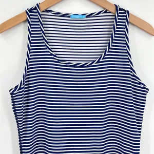 J McLaughlin Dress Women's‎ Maxi Casual Travel Striped Stretch Blue White Small thumbnail 6