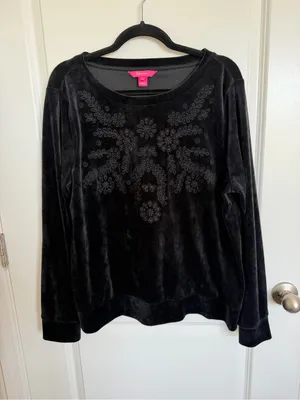 Lilly Pulitzer Rami Velour Sweatshirt XL thumbnail 2