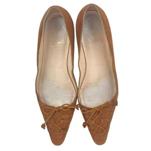 CHRISTIAN LOUBOUTIN Brown Suede Leather Flats - Size 36/6 thumbnail 10