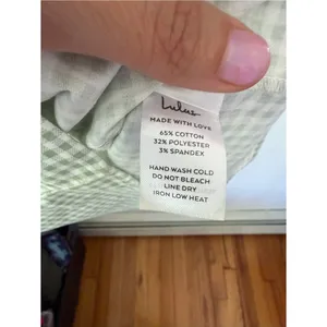 Lulu's Happy Chance Sage Green Gingham Square Neck Mini Dress size XS thumbnail 6