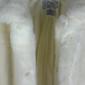 Ann Taylor LOFT Faux Fur Short Jacket White Size 4P thumbnail 9