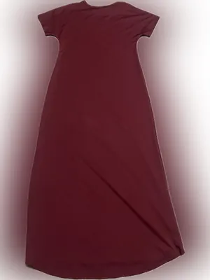 LuLaRoe Deep‎ Burgundy Maxi Tee Dress thumbnail 2