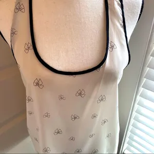 American Rag|| White/ black bows Razorback tank thumbnail 2