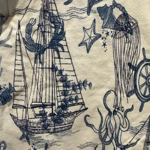 Vera Bradley‎ 3/4 zip shirt nautical blue white small thumbnail 5