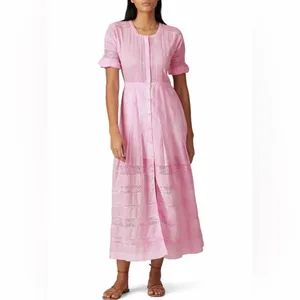 LoveShackFancy Edie Maxi‎ Dress Pink NWT Small thumbnail 6