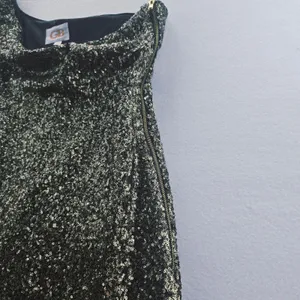 GB Sequin One Shoulder‎ Party Dress Cocktail Shimmer Golden Sparkle XL thumbnail 6