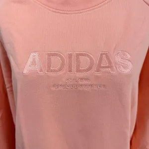Adidas Womens Peach Coral Embroidered Logo Crewneck Sweatshirt Raglan Large thumbnail 4