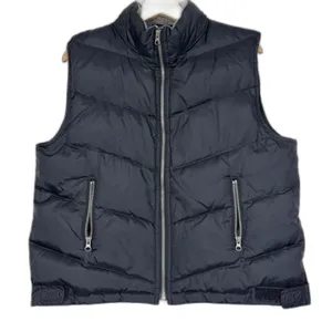 NY&CO Puffer Vest Hooded Black Down Fill Full Zip Gorpcore Outdoor Hiking Fall L thumbnail 2