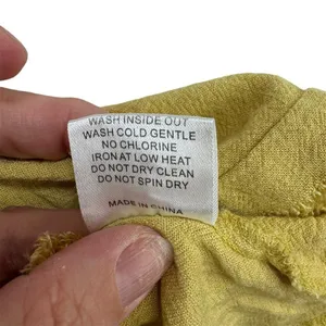 ShopTheMint Women M Yellow Boho Smocked Short Sleeve‎ Linen Blouse Fall Layering thumbnail 7