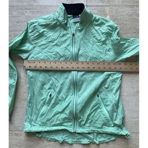Nike women Lightweight Windbreaker Running Green ‎ Jacket Athletic Zip-Up M thumbnail 3