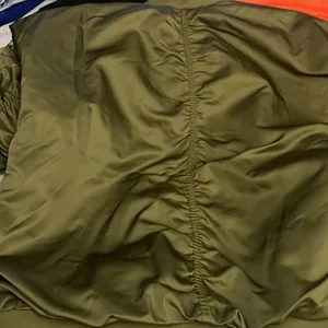Nike olive green reversible varsity bomber jacket XL thumbnail 5