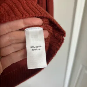 NEW Maurices Ribbed Henley V-Neck Sweater in Burnt Orange - Size M thumbnail 6