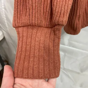 Madewell women's rustic orange soft knit balloon‎ sleeve stretch sweater medium thumbnail 2