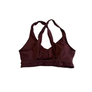 OFFLINE By Aerie Ruched Sports Bra Size Small Rust Red Low Impact Activewear thumbnail 4