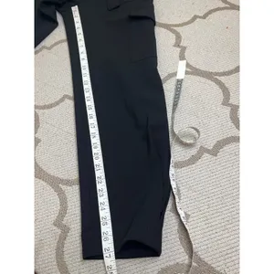 Express Super High Rise Cargo Trousers Black Belted Tapered Ankle Pants Size 4 thumbnail 6