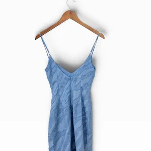 Lulus Derisa Slate Blue Textured Burnout Slip Midi Dress size XS NWT thumbnail 7