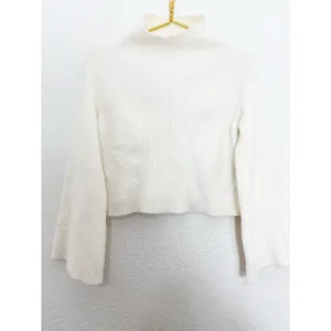 Anthropologie Maeve Katey Mock Neck Bell Sleeve Sweater Cream Size XXS thumbnail 10