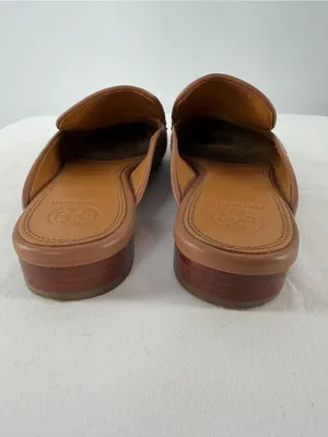 Tory Burch‎ Benton Woven Mules in Moose Brown Size 10 thumbnail 8