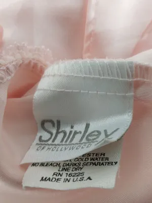 Shirley of Hollywood Vintage Coquette Y2K Silky Pink Lace Trim Camisole Top thumbnail 7
