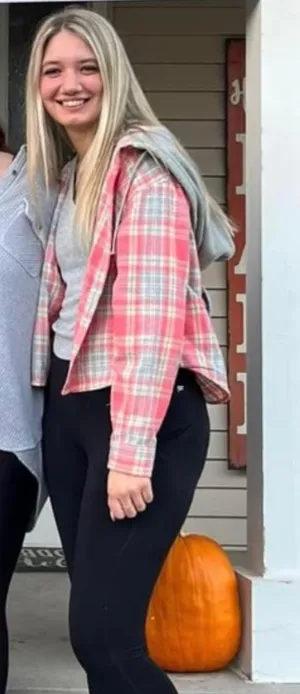 Easel Cropped Hooded Flannel thumbnail 3