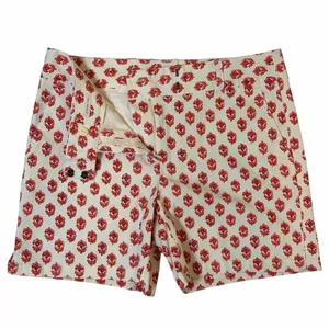 Ann Taylor Loft Riviera Floral Block Print Shorts • Red + White Chino Size 8 thumbnail 3