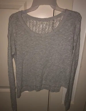 Abercrombie Grey Knit Sweater thumbnail 2
